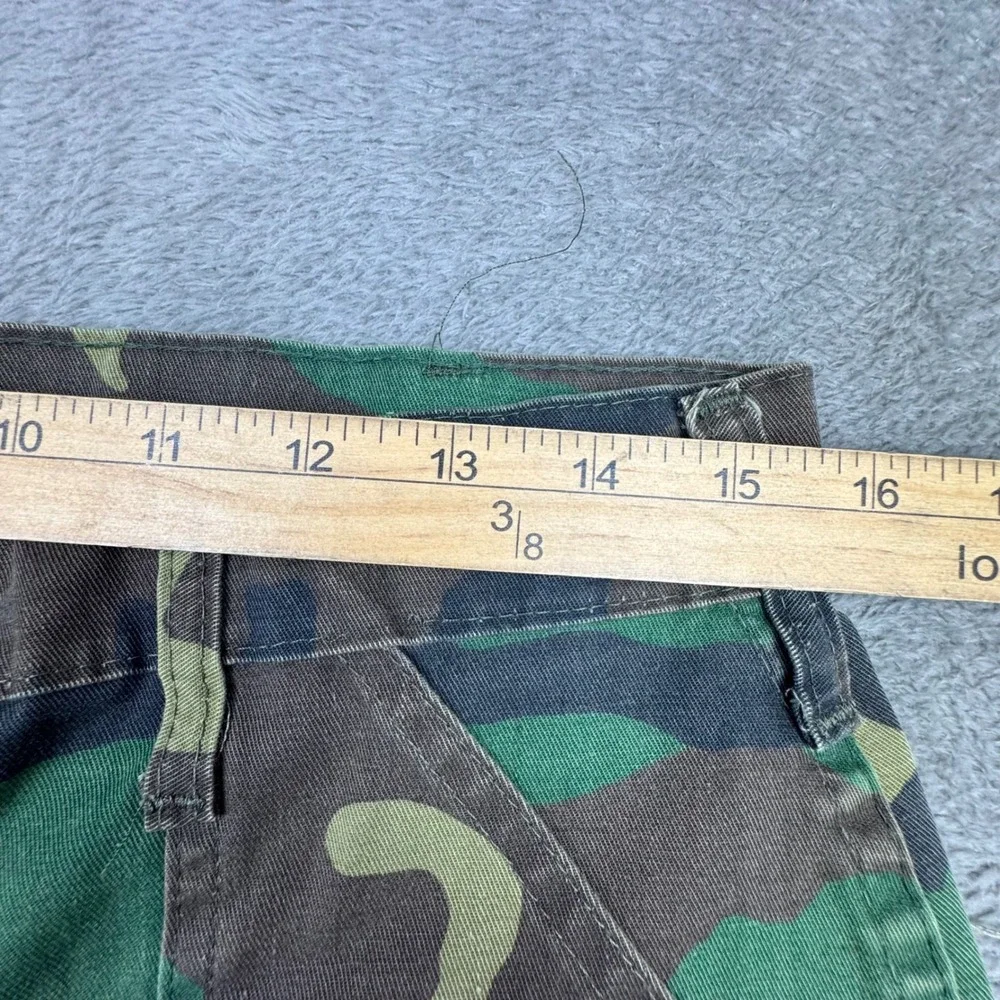 Vintage Cargo Pants Mens 31x28 Green Camo Good 90s Woodland Military Utility